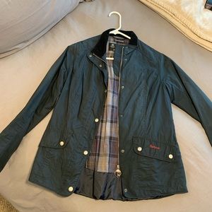 Barbour Wax Cotton Ferndown Jacket Navy Blue US 8